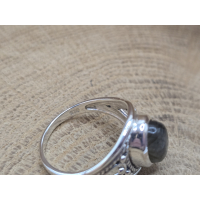 Echt zilveren ring met Labradoriet